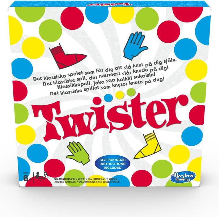 Actual product image Hasbro Gaming Twister Twister Game (Swedish, Danish, Icelandic, Finnish, Norwegian)