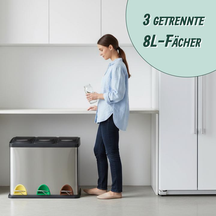 Produktbild Relaxdays Mülleimer 3x8l (8 l)