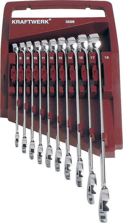 Actual product image Kraftwerk Fork ring spanner set (14 mm, 15 mm, 17 mm, 19 mm, 8 mm, 9 mm, 10 mm, 11 mm, 12 mm, 13 mm)