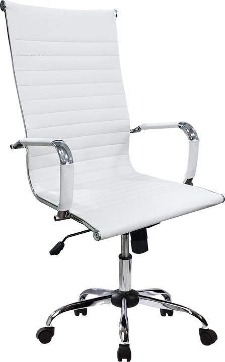 Produktbild equip Bürostuhl, Rippenpolster, Hochlehner, weiss