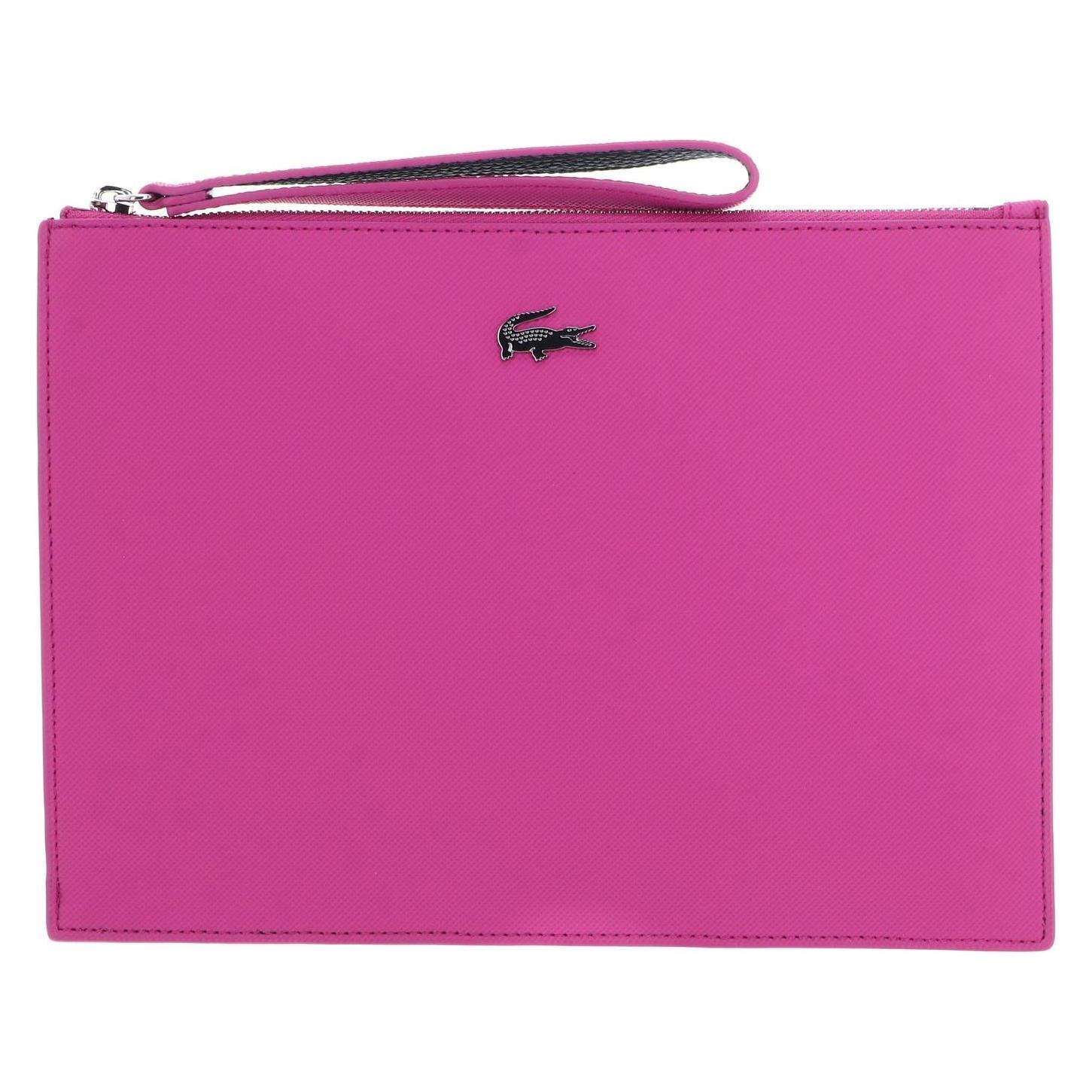 Lacoste, Damen, Handtasche, Anna Clutch, Schwarz, Pink