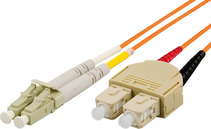 Produktbild Deltaco LCSC-5M fibre optic cable 2x LC 2x SC OM1 Orange (5 m)