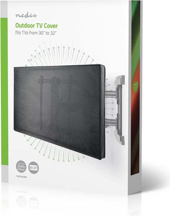Actual product image Nedis Outdoor TV Screen Cover Screen Size: 30 - 32 " Hook and Loop Closing / Remote Control Holder / (32")
