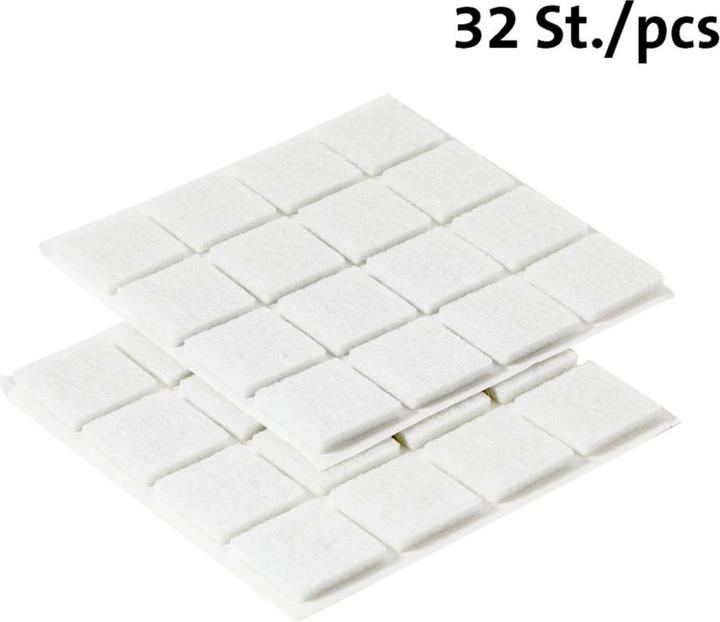 Produktbild Westmark 32 Stk. Filzgleiter 19x19 mm weiss (Filzgleiter, 32 Stk.)