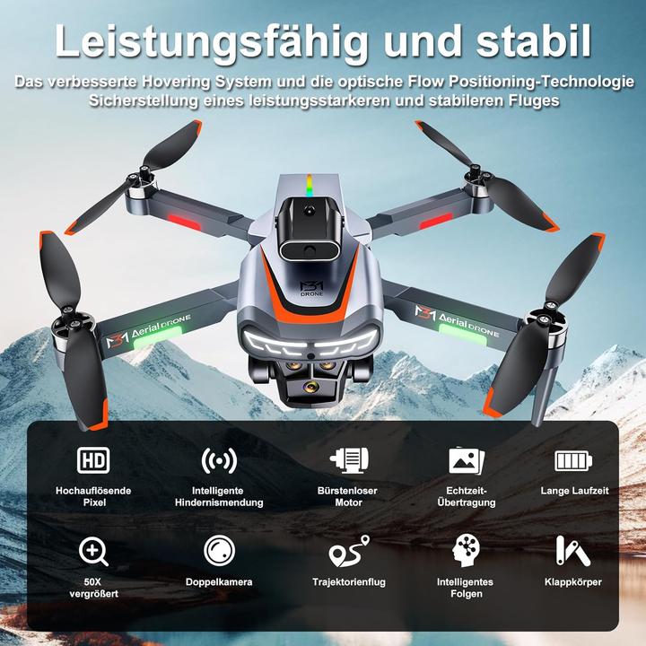 Image du produit Grutoly Drohne mit 4K-Kamera und Hindernisvermeidung (20 min)