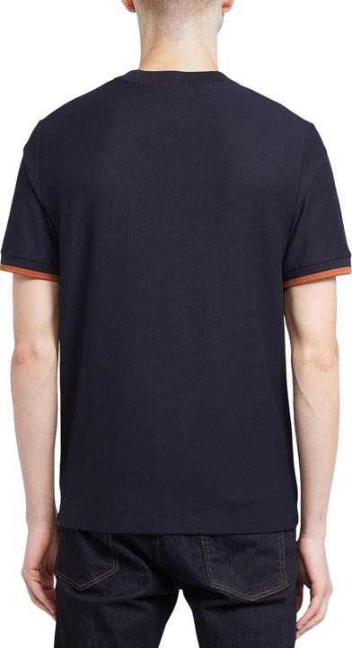 Actual product image Fred Perry Mens Tipped Pique Cuffed T-Shirt (XS)