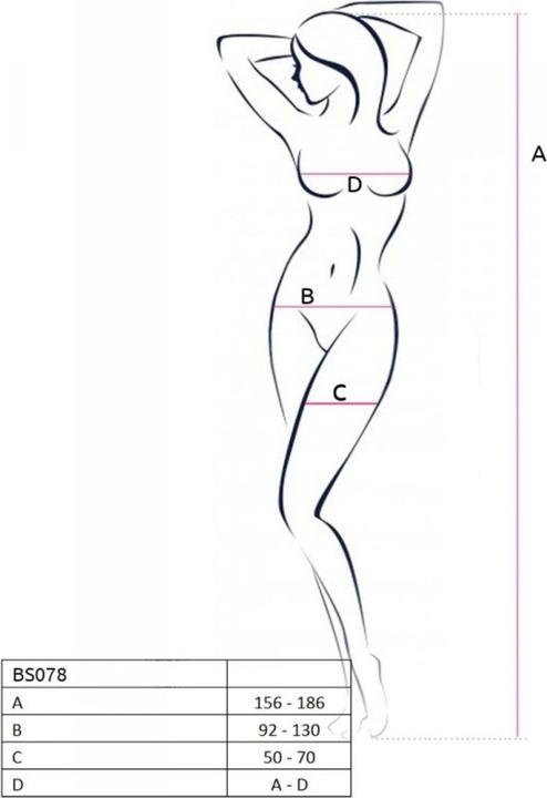 Produktbild Passion Woman Bs078 Bodystocking Talla Unica Negro (One Size)