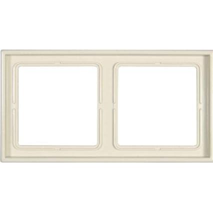 JUNG, Zubehör Schalterprogramm, 2fach Rahmen LS 990 Creme-Weiss LS982W