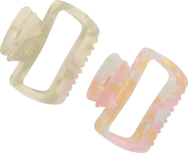 Image du produit Trisa Fashion Marmoierte Haarklammer, multicolour pastell (2 pcs)