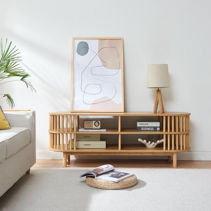 Immagine prodotto En.Casa Fernsehtisch Jarvenpaa 140x40x50 cm Bambus (140 x 40 x 50 cm)