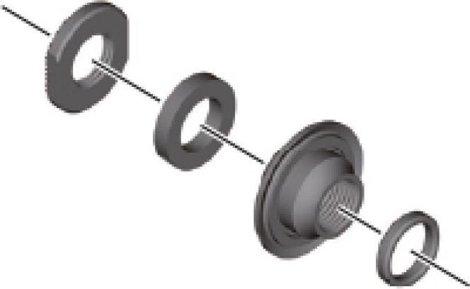 Actual product image Shimano Left-hand axle nut WH-RX31-F