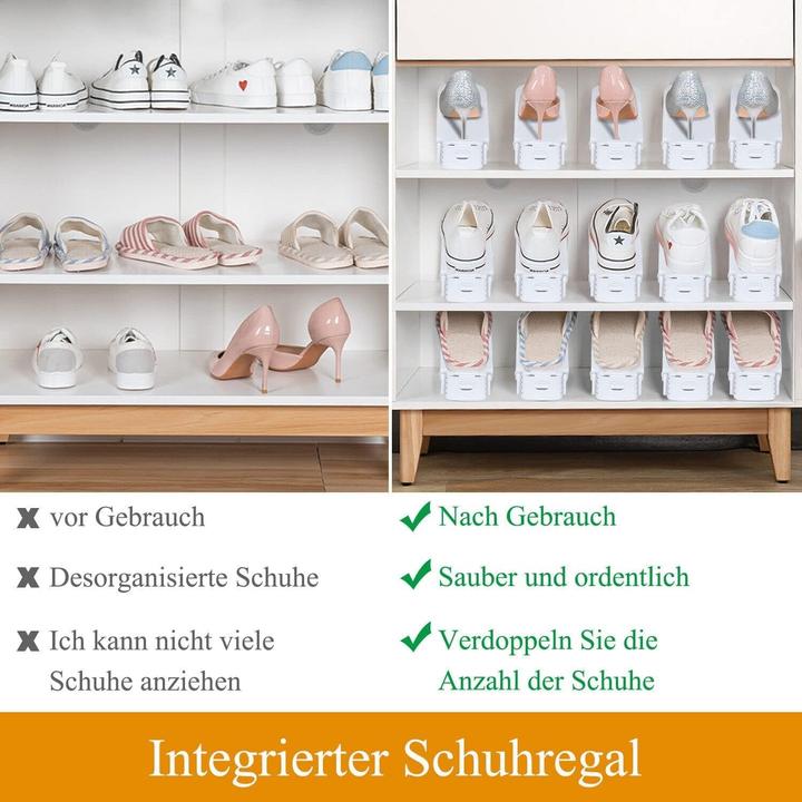 Produktbild ASMI 4 Stück Schuhstapler, Schuhaufbewahrung, Schuhfach Light Blue