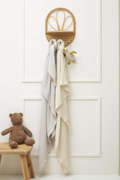 Image du produit Meyco Baby Uni swaddle - pack de 2 - mousseline pré-lavée - sable doux/greige - 120x120cm (120 cm, 14400 cm)