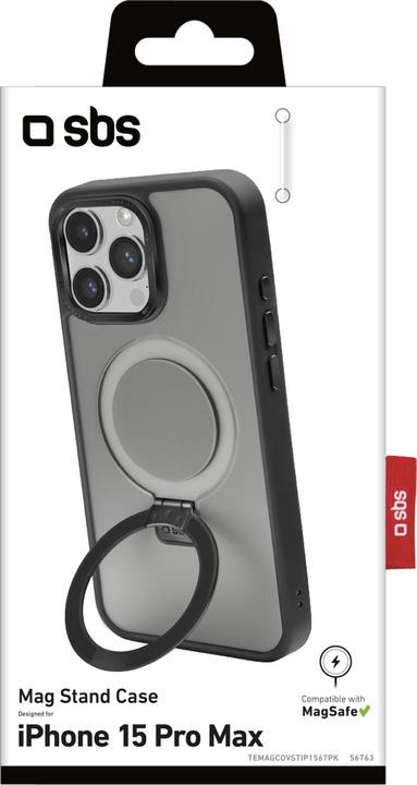 Actual product image SBS Cover Stand Mag for iPhone 15 Pro Max, black (Apple iPhone 15 Pro Max)