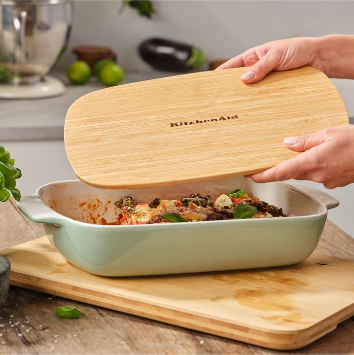 Immagine prodotto KitchenAid Ciotola da forno con coperchio in bambù - grande - pistache groen