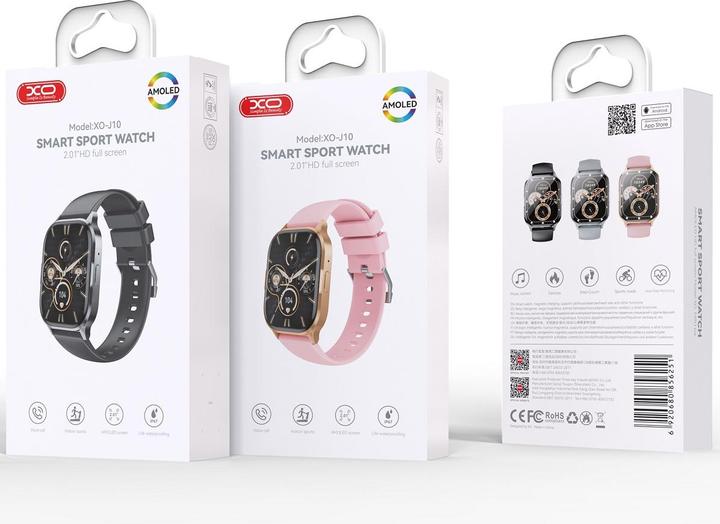 Actual product image xO smartwatch J10 Amoled black