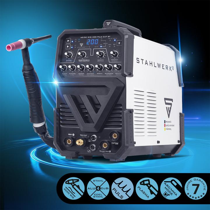 Produktbild Stahlwerk Schweissgerät AC/DC WIG 200 Puls CUT ST 200 A (Plasmaschneider)