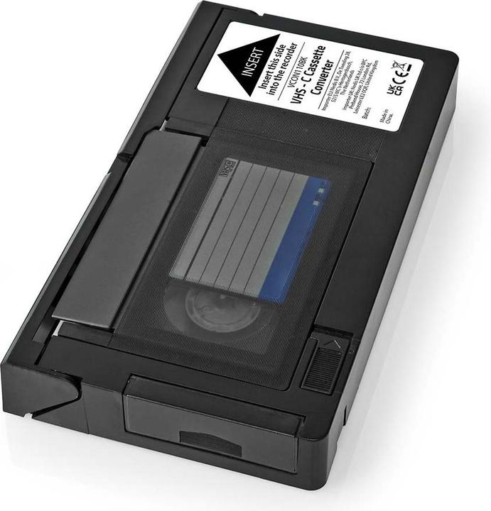 Image du produit Nedis Convertisseur VHS : VHS-C en VHS Plug and Play Noir