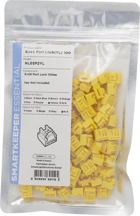 Actual product image Smart Keeper 10 x RJ11 port locks without mini type key