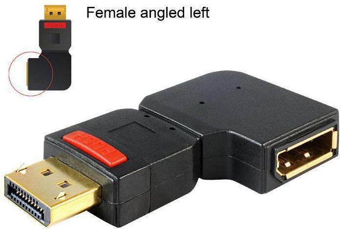 Produktbild Delock Displayport Adapter, 180° gewinkelt (DP, 6.10 cm)