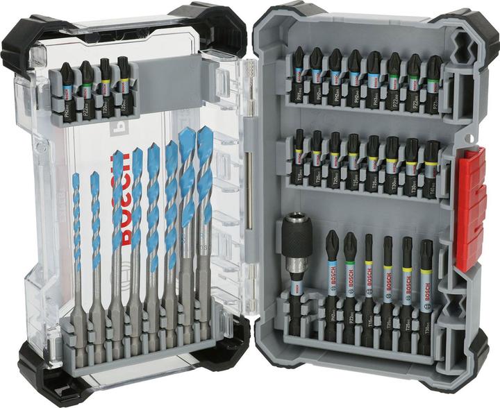 Produktbild Bosch Professional Zubehör PRO Impact Schrauberbits und Multi Construction Bohrer Mixed Set (Kreuz Phillips PH)