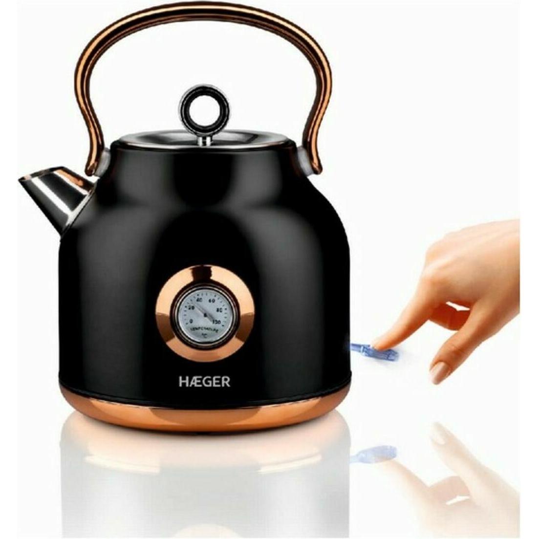 Haeger Nero/Oro Art Deco, Bollitore,