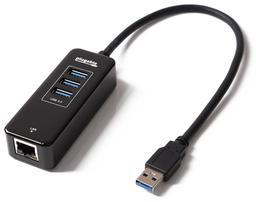 Plugable Hub alimentato da bus USB 3.0 a 3 porte (USB-C)