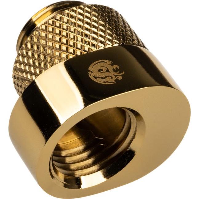 Bitspower X-Cross Adapter G1/4 Zoll AG auf G1/4 Zoll IG - 5mm Versatz, Wasserkühlung Komponenten Zubehör, Gold