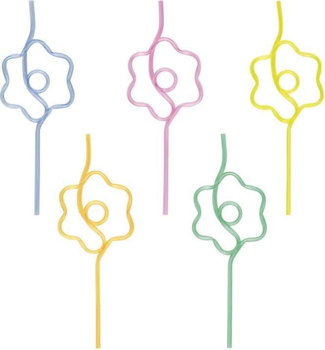 Immagine prodotto Unique Trinkhalme Blumen, 5 Stk. (5x)