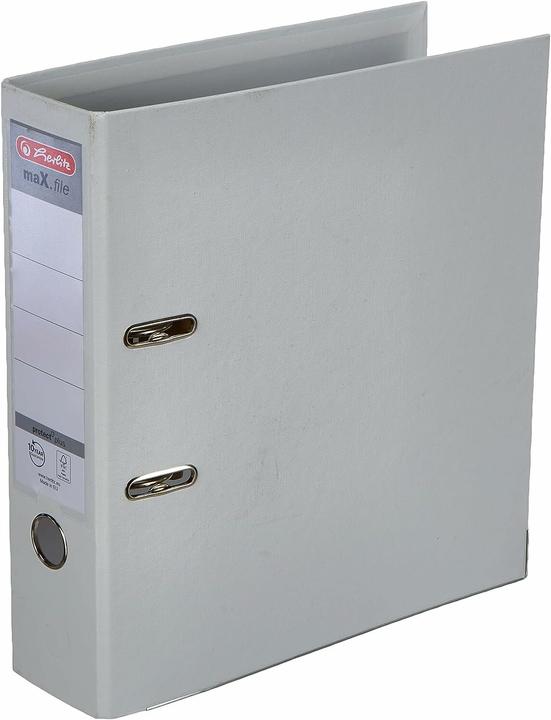 Actual product image Herlitz Folder maX.file protect plus, spine width: 80 mm, white DIN A4, full PP plastic cover, edge (A4, 80 mm, 1 pcs.)