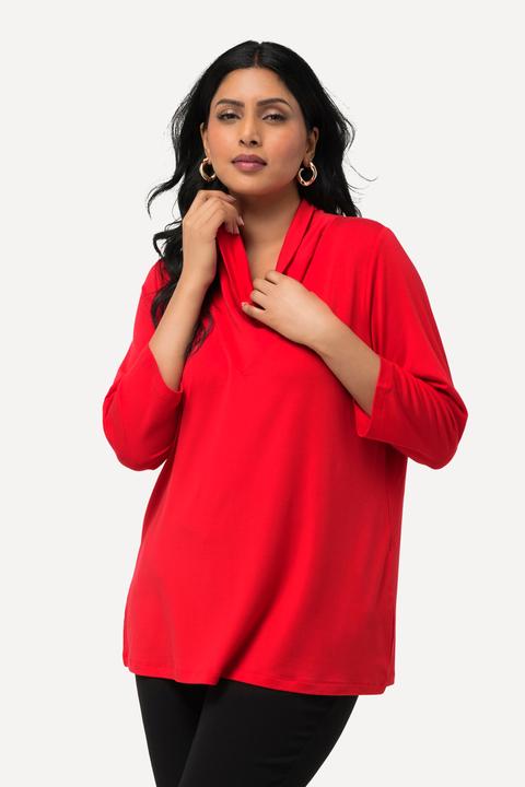 Immagine prodotto Ulla Popken Maglia con lyocell, scollo a goccia e maniche a 3/4 (58)