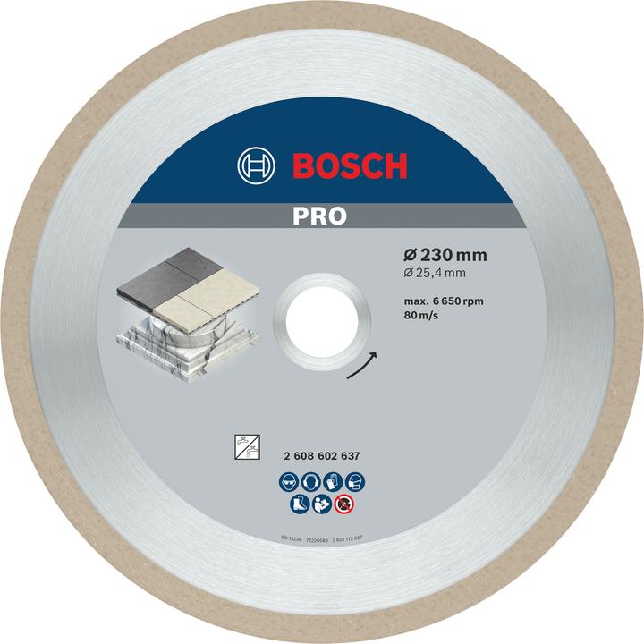 Actual product image Bosch Professional Zubehör PRO Ceramic diamond cutting disc, 230 x 25.4 mm