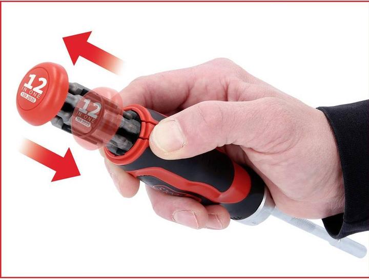 Image du produit KS Tools 12 en 1 Tournevis à cliquet pour embouts
