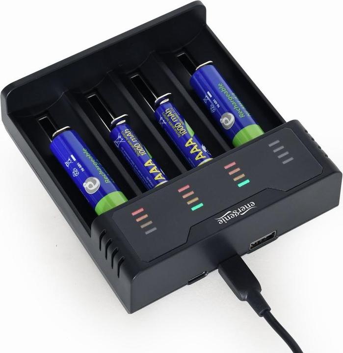 Immagine prodotto Energenie BC-USB-02 (1 pz., 10440, 14500, 14650, 16340, 17500, 17670, 18350, 18500, 18650, 18700, A, AA, AAA, AAAA, C)