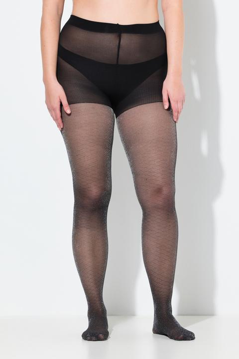 Produktbild Ulla Popken Strumpfhose, Rauten, Glitter