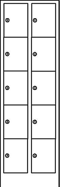 Produktbild Wolf Schliessfachschrank in Komfort-Grösse (60 cm, 195 cm)