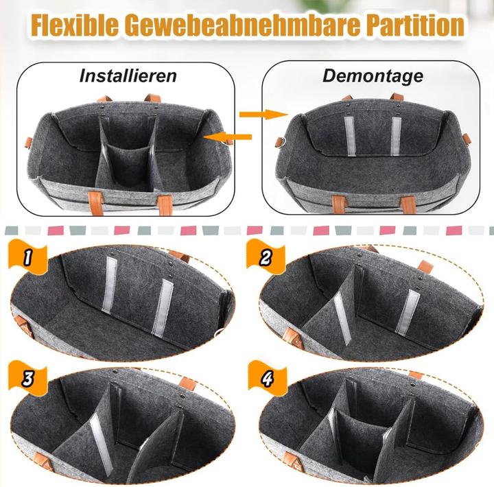 Produktbild Tielag Einkaufskorb mit Fächern