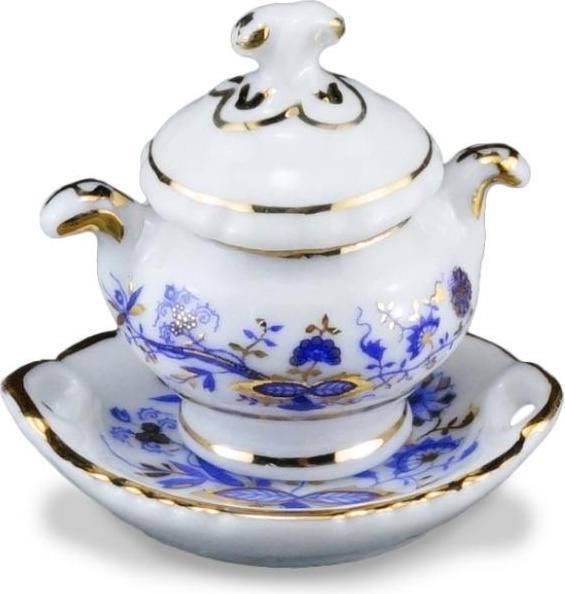 Actual product image Reutter 001.397/5 - Soup Bowl "Blue Onion", miniature