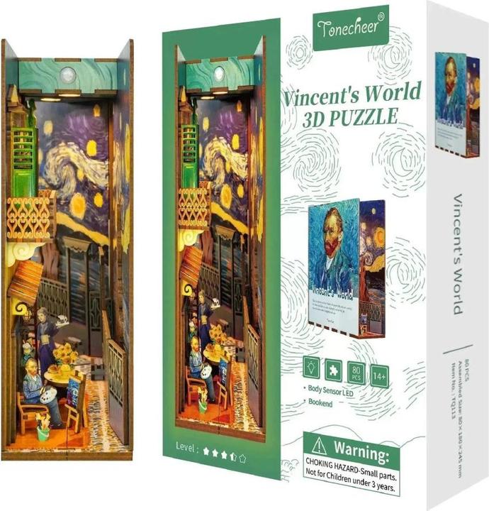 Produktbild Tonecheer Vincent's World - Book Nook (80 Teile)