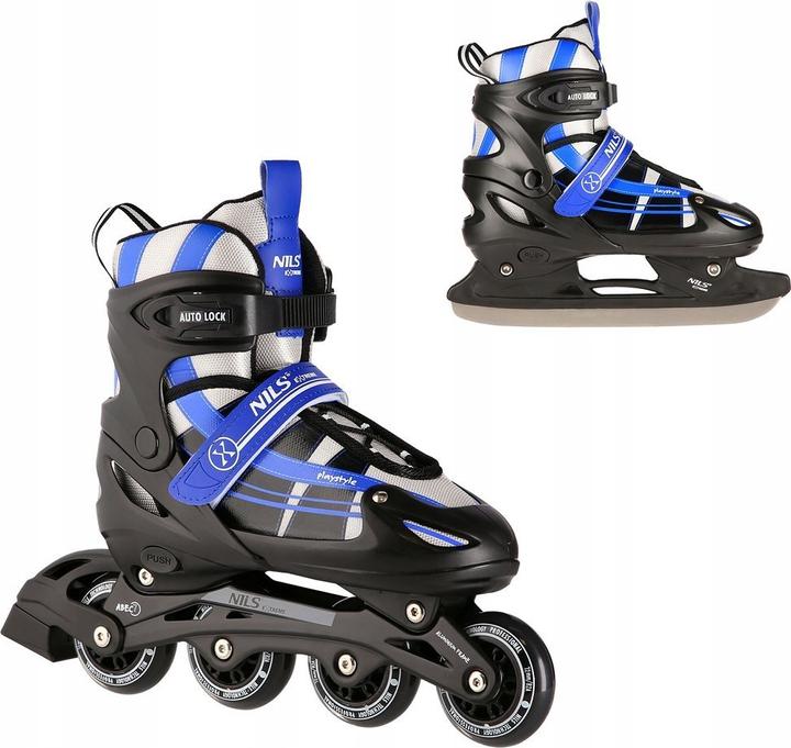 Produktbild Nils NH18366A 2in1 MARINEBLAU GRÖSSE M. L(39-42) INLINE-SKATES MIT ABMESSUNG. TUL. EISHOCKEY EXTREME (40)