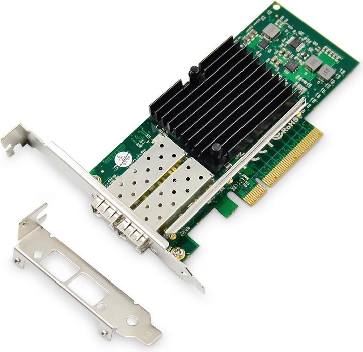 Actual product image Digitus SFP 2 Port 10G PC/Express Card Intel JL82599ES Chipset Optical and Copper Module (Mini PCI Express)