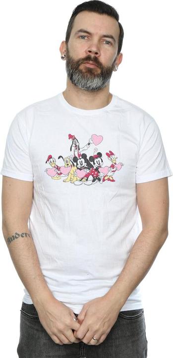Actual product image Disney Mens Mickey Mouse Love Friends T-Shirt (XXL)