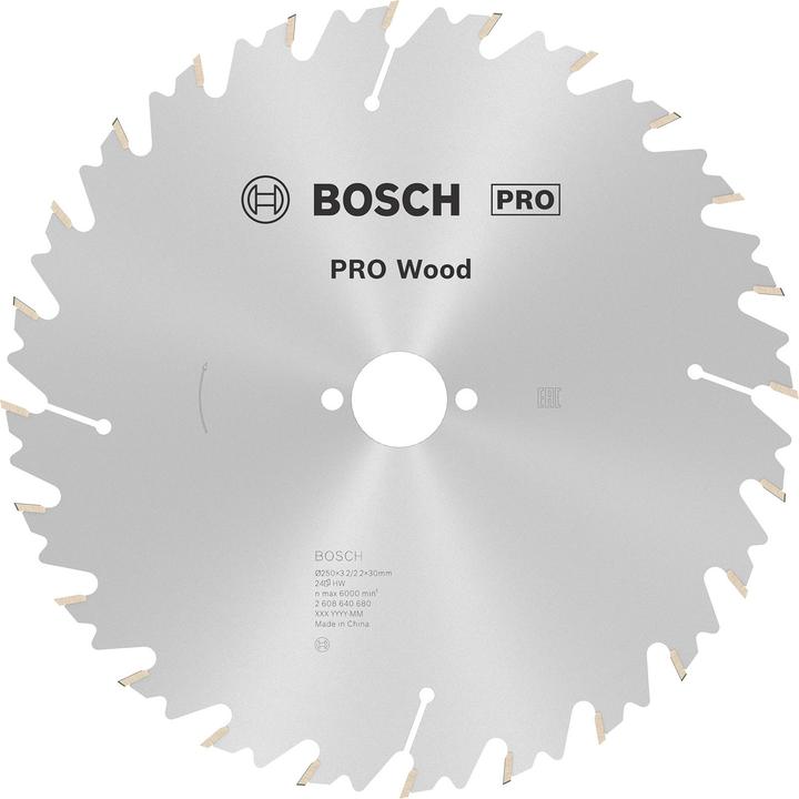 Actual product image Bosch Professional Zubehör PRO Wood circular saw blade, 250 x 3.2 x 30 mm