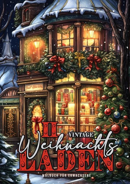 Produktbild Grafik:Vintage Weihnachtsladen Malbuch