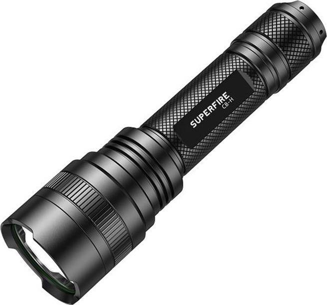 Actual product image Superfire Flashlight C8-H, 950lm, USB (16.70 cm, 950 lm)