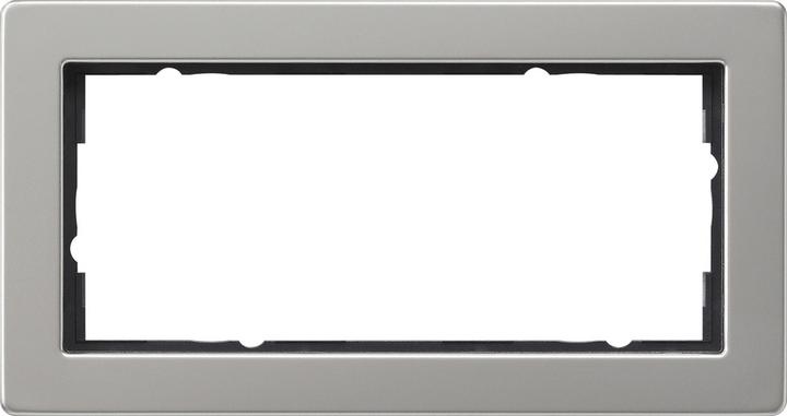 Produktbild Gira Abdeckrahmen 2f o.M. E2 Edelstahl 100233