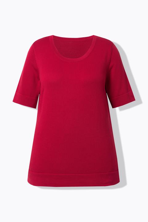 Produktbild Ulla Popken Twinset-Pullover, Rundhals, Halbarm, Pima Cotton (60)