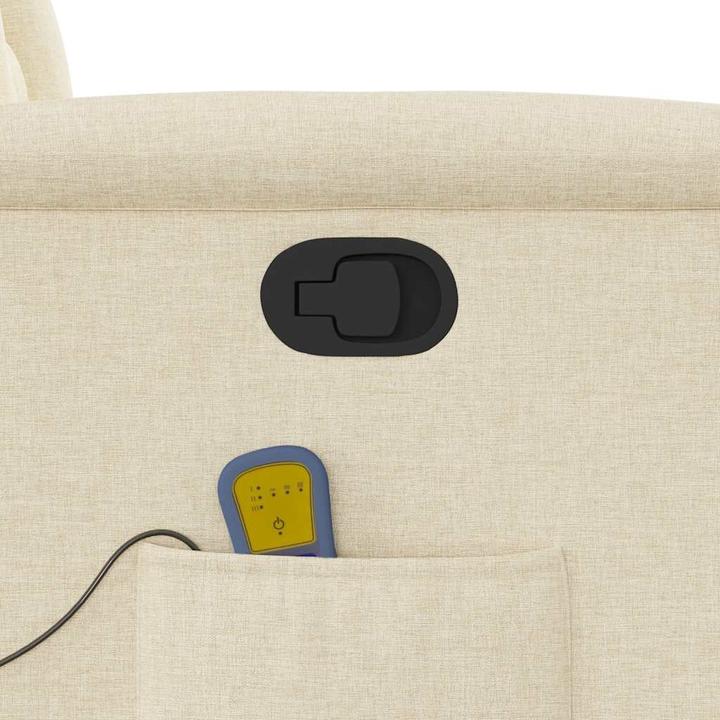 Image du produit vidaXL Fauteuil de massage avec releveur Crème Tissu