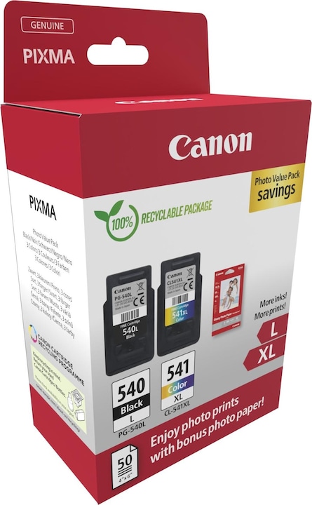 Actual product image Canon PG-540L/CL-541XL Photo Value Pack (FC, Color)