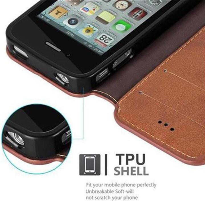 Produktbild Cadorabo Book Retro Matt Wallet Cover (Apple iPhone 4)